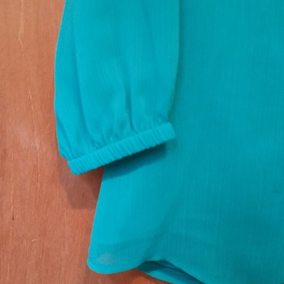 Bob Macke Teal Blouse - Picture 3 of 4